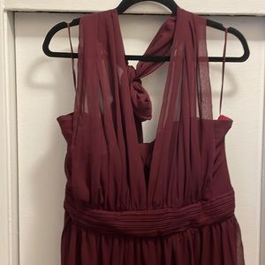 Birdy grey burgundy bridesmaid dress 3XL